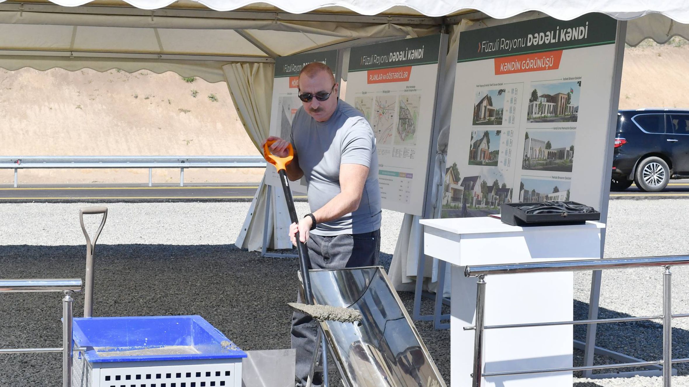 Prezident Zəngilanda üç yaşayış kompleksinin və uşaq bağçasının təməllərini qoydu