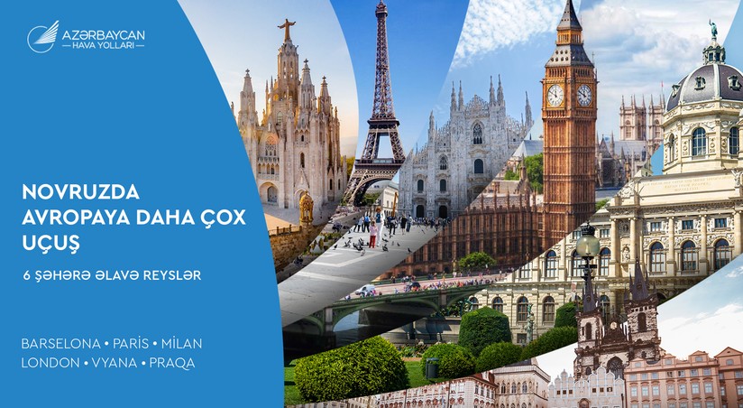  AZAL Novruz bayramı ərəfəsində Avropaya uçuşların sayını artırır