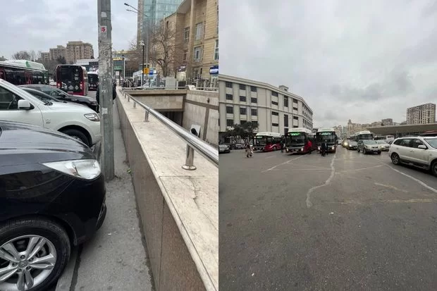 Sürücülərin NƏZƏRİNƏ: Metronun “28 May” stansiyasının qarşısına giriş BAĞLANIR - VİDEO