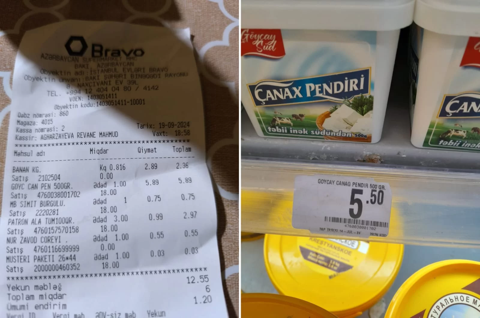 ““Bravo”da vitrindəki qiymətlə kassadakı eyni deyil”