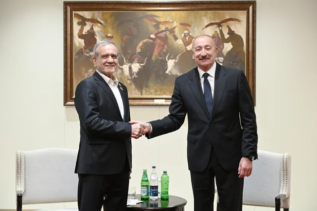 Bişkekdə Azərbaycan və İran prezidentlərinin görüşü olub - FOTO
