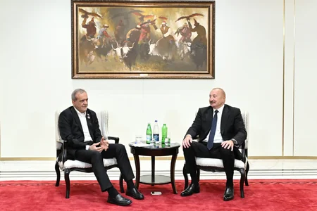 Bişkekdə Azərbaycan və İran prezidentlərinin görüşü olub - FOTO