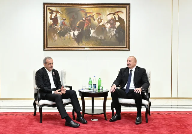 Bişkekdə Azərbaycan və İran prezidentlərinin görüşü olub - FOTO