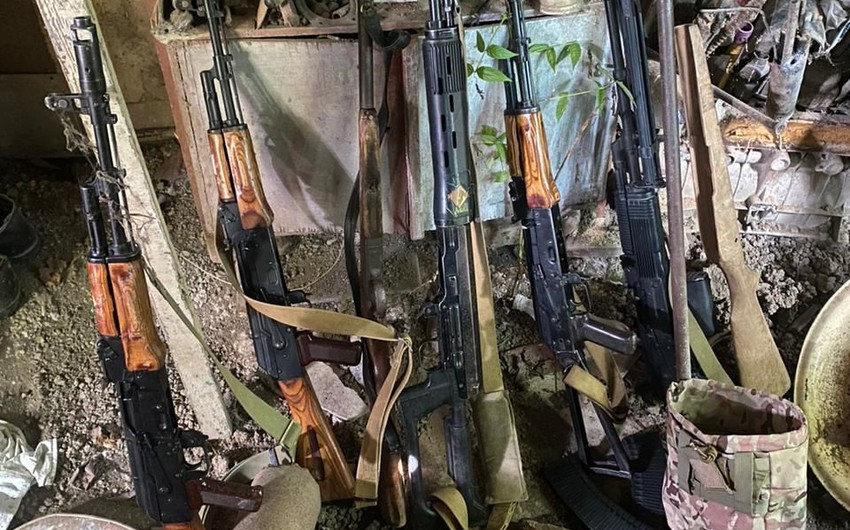 Azad olunan ərazilərdən xeyli silah-sursat aşkarlanıb - FOTO