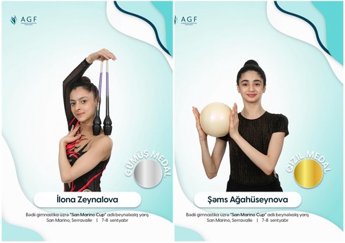 Azərbaycan gimnastları San-Marinoda yeddi medal qazanıblar