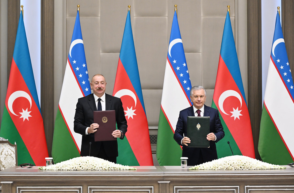 Azərbaycan-Özbəkistan sənədləri imzalanıb - YENİLƏNİB-1