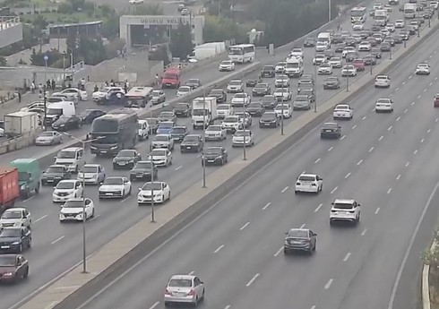 Bakının bir sıra yollarında tıxac müşahidə olunur