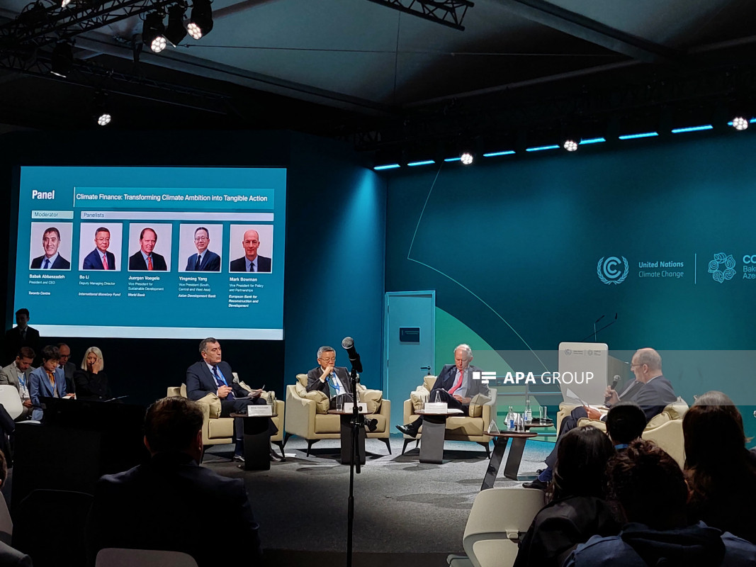 COP29-da “Qlobal maliyyə sistemi: İqlim fəaliyyəti üçün maliyyələşdirmənin artırılması" mövzusunda panel keçirilib - FOTO