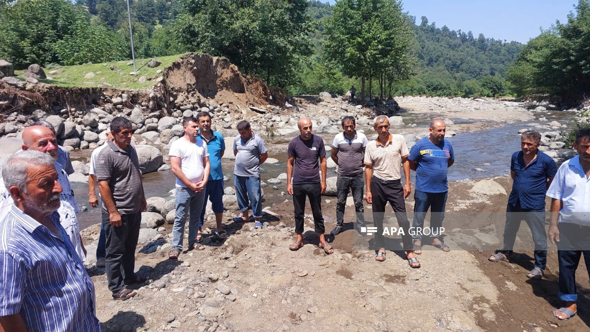 Lənkəranda sel körpünü aparıb, dörd kəndin sakinləri çətinliklə üzləşib - FOTO