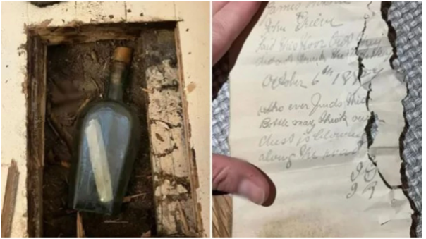 Okeana atılan şüşüə 148 il sonra sahilə çıxdı - FOTO