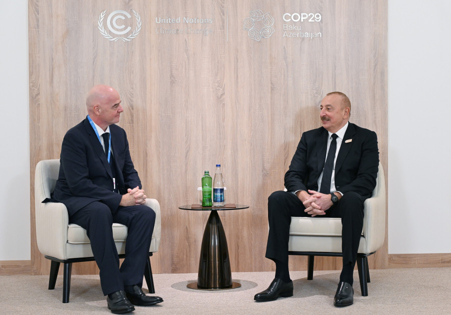 Prezident İlham Əliyev Canni İnfantino ilə görüşüb
