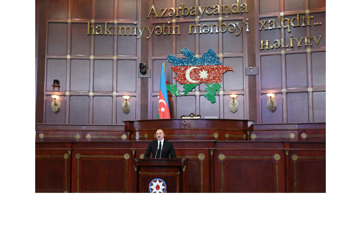 Prezident İlham Əliyev Milli Məclisdə çıxışında Ermənistanla münasibətlərin normallaşması məsələsinə toxunub