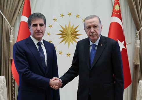 Ərdoğan İraq Kürdüstanı regionunun Baş nazirini qəbul edib
