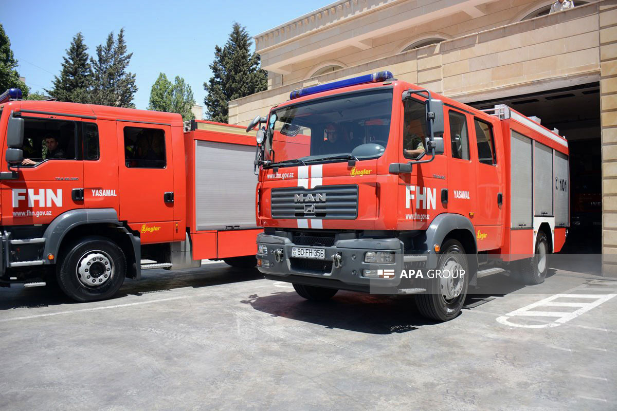 Xırdalanda 5 mərtəbəli binada yanğın olub